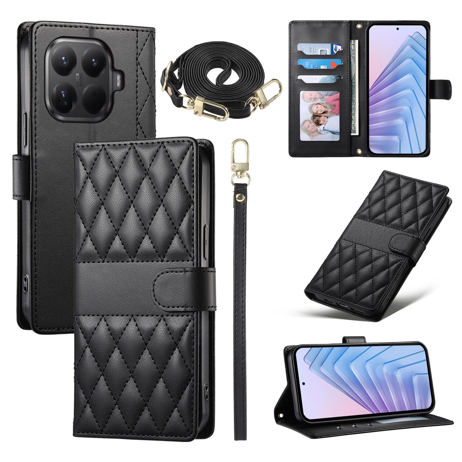 For Xiaomi 15T Pro Wallet Case Rhombus Stitching Stand Leather Phone Cover with Long/Short Strap
For Xiaomi 15T Pro Wallet Case Rhombus Stitching Stand Leather Phone Cover with Long/Short Strap