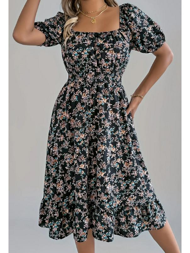Women s Summer 2026 Floral Ruffle Short Sleeve Waist-Hugging Dress Small чорний
Women s Summer 2026 Floral Ruffle Short Sleeve Waist-Hugging Dress Small чорний