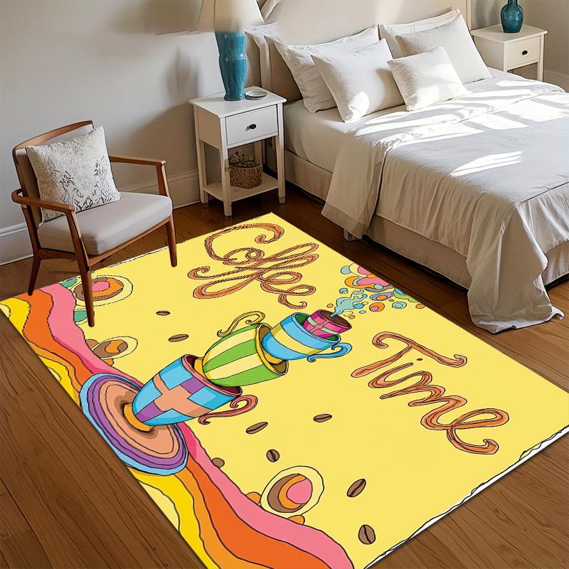 Coffee Time Area Rug Psychedelic Coffee Cups Decorative Carpet for Coffee Lover Barista Non-Slip Washable Floor Mat Cozy Decor 40x60CM
Coffee Time Area Rug Psychedelic Coffee Cups Decorative Carpet for Coffee Lover Barista Non-Slip Washable Floor Mat Cozy Decor 40x60CM