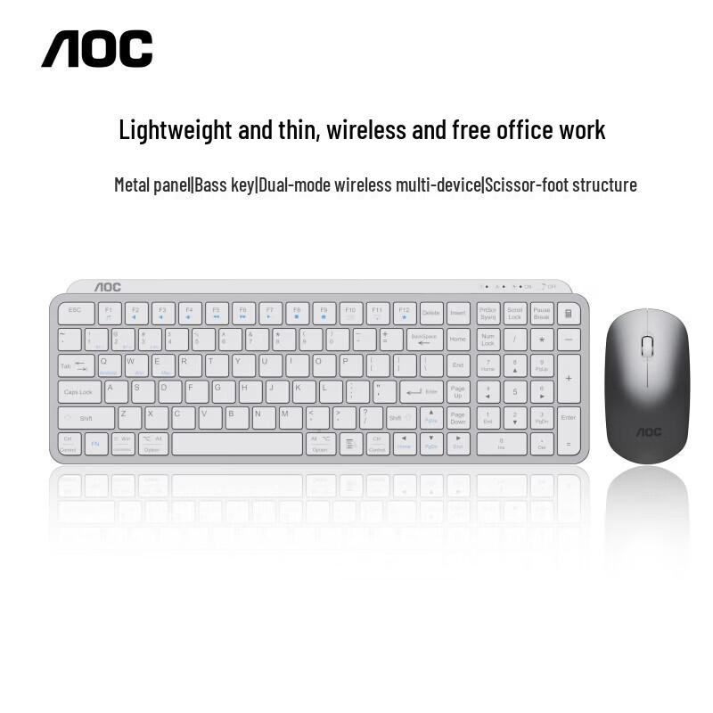 AOC KM600b Dual-Mode Wireless Keyboard & Mouse Set with Mouse Pad
AOC KM600b Dual-Mode Wireless Keyboard & Mouse Set with Mouse Pad