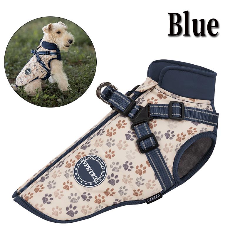 Winter Dog Jacket with Harness Water Repellent Thicken Windproof Vest for Small Dogs Paw Printing Reflective Warm Dog Clothes S темно-синього кольору
Winter Dog Jacket with Harness Water Repellent Thicken Windproof Vest for Small Dogs Paw Printing Reflective Warm Dog Clothes S темно-синього кольору