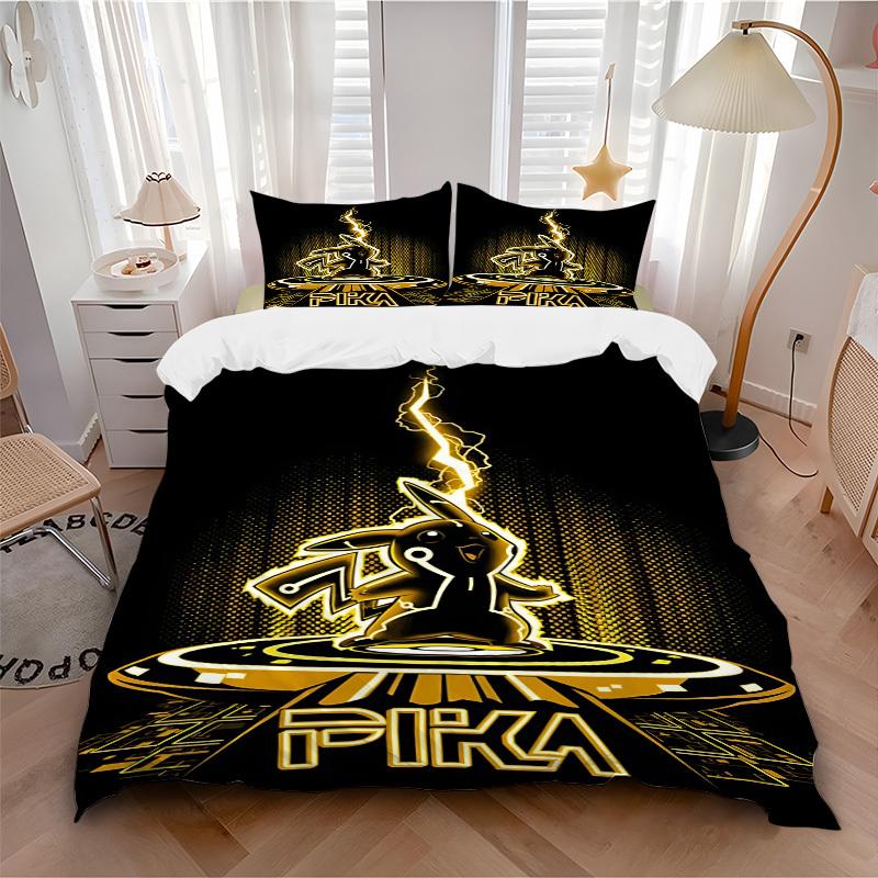 3pcs bedding set Pikachu Electric Includes 1 Comforter + 2 Pillowcases, Without Pillow Inserts, Soft Comfortable,a0909178 135x200cm
3pcs bedding set Pikachu Electric Includes 1 Comforter + 2 Pillowcases, Without Pillow Inserts, Soft Comfortable,a0909178 135x200cm