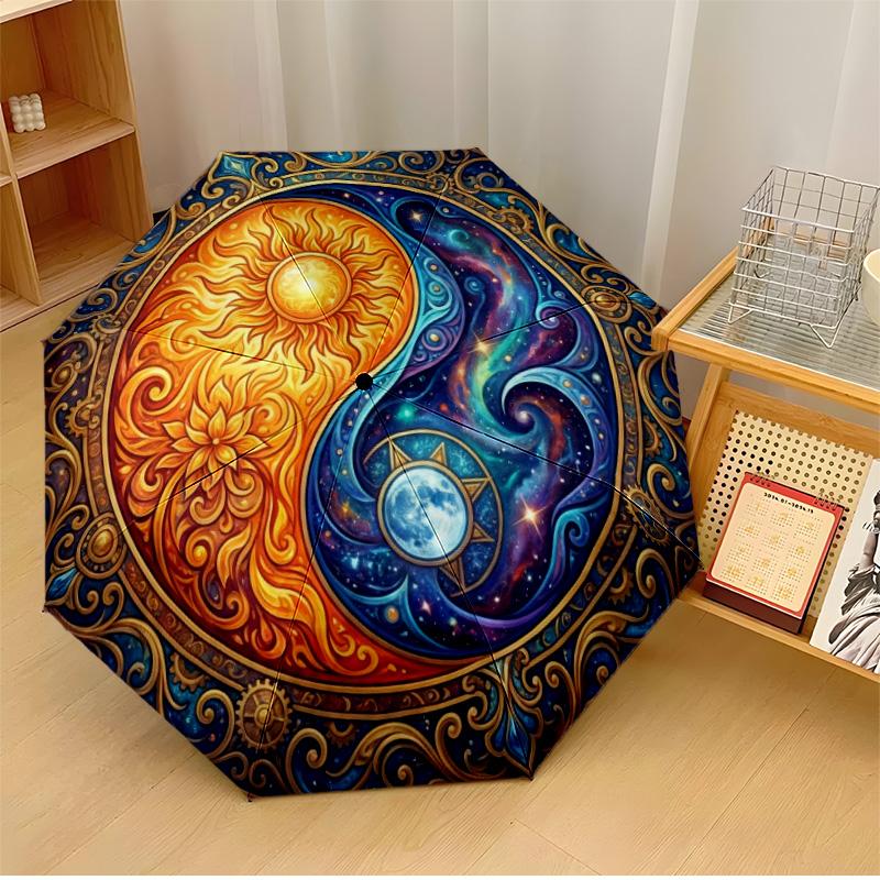 Yin Yang Phoenix Dragon Printed umbrella windproof folding umbrella portable sun and rain umbrella suitable for gifting
Yin Yang Phoenix Dragon Printed umbrella windproof folding umbrella portable sun and rain umbrella suitable for gifting