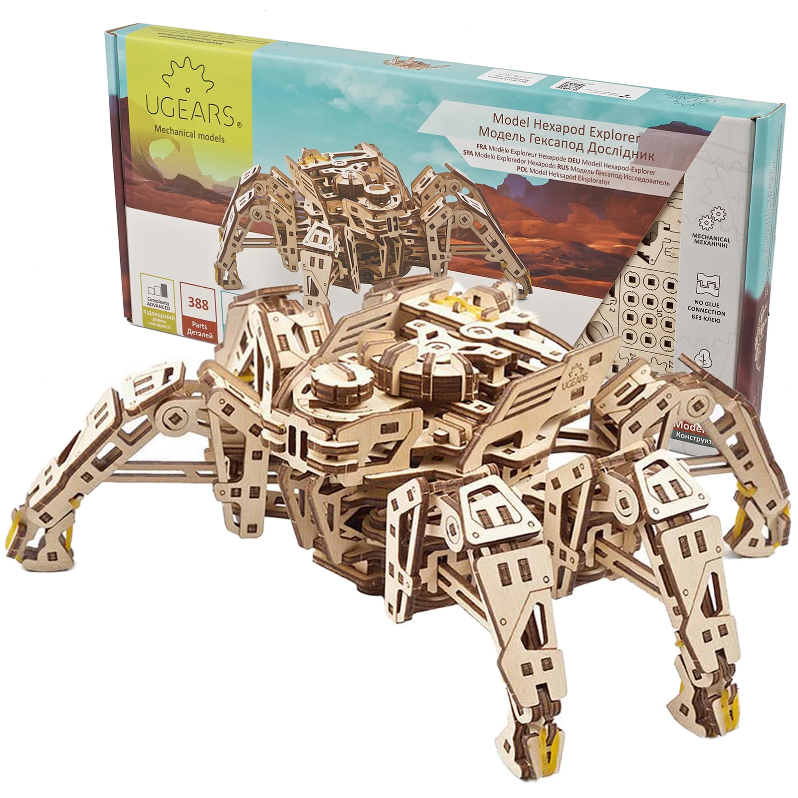 Ugears Гексапод Дослідник 70158 Дерев яна головоломка Не потребує клею або інструментів 3D-головоломка Включає інструкції зі збірки - - - коричневий
Ugears Гексапод Дослідник 70158 Дерев яна головоломка Не потребує клею або інструментів 3D-головоломка Включає інструкції зі збірки - - - коричневий