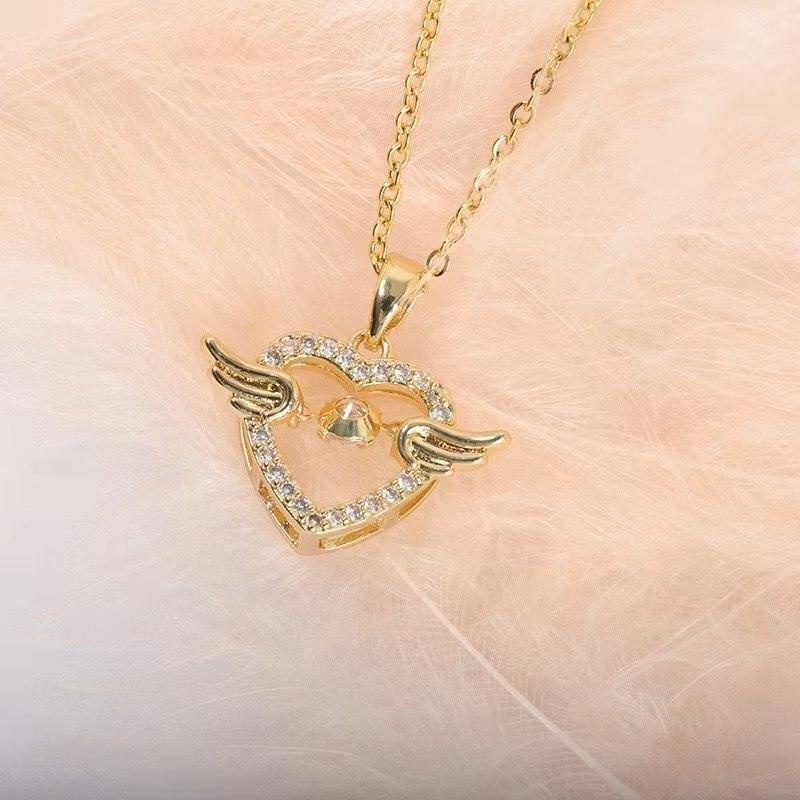 Ожерелье «Крылья ангела», «Бьющееся сердце любви», женское, не выцветающее, простое, с темпераментом, ювелирное изделие в стиле легкой роскоши
Ожерелье «Крылья ангела», «Бьющееся сердце любви», женское, не выцветающее, простое, с темпераментом, ювелирное изделие в стиле легкой роскоши