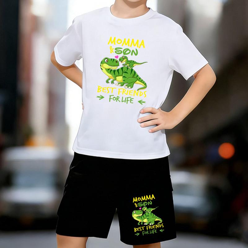 Boys 2 Piece Mother and baby dinosaur printed outfit, Short Sleeve T-Shirt and Shorts Set for Kids Age 5-14,White, Black Sporty Casual Summer Clothes 13-14 Years
Boys 2 Piece Mother and baby dinosaur printed outfit, Short Sleeve T-Shirt and Shorts Set for Kids Age 5-14,White, Black Sporty Casual Summer Clothes 13-14 Years