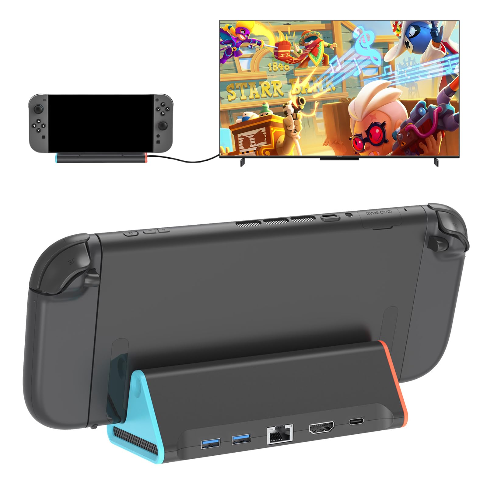Док-станция Switch 2 для Switch 2 2025 года Док-станция Switch 2 с проводным LAN 1000 Мбит/с, HDMI TV и подставкой для зарядки для Switch, оснащенная 2 портами USB, ТВ-выходом для Switch TV
Док-станция Switch 2 для Switch 2 2025 года Док-станция Switch 2 с проводным LAN 1000 Мбит/с, HDMI TV и подставкой для зарядки для Switch, оснащенная 2 портами USB, ТВ-выходом для Switch TV