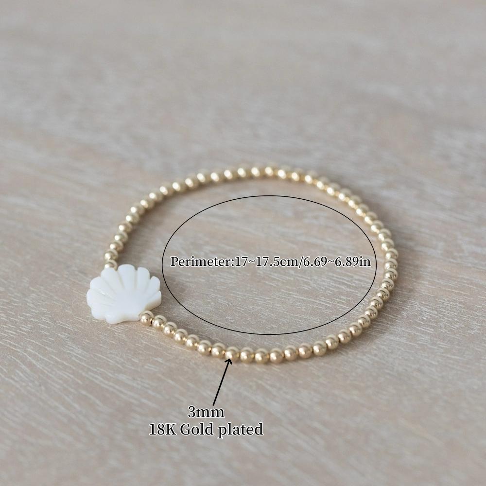 Vlen Fan Shell Scallop Bracelet for Women Gold Plated 18 K Ball Beaded Bracelet Classic Jewelry Minimalist Pulseras Mujer
Vlen Fan Shell Scallop Bracelet for Women Gold Plated 18 K Ball Beaded Bracelet Classic Jewelry Minimalist Pulseras Mujer