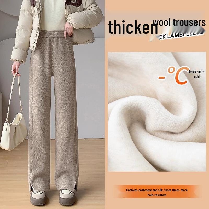Women s High-Waisted Wool Silk Slimming Pants - Fleece-Lined, Thick Straight-Leg Trousers for Autumn/Winter 2024 S (for 80-98 jin)
Women s High-Waisted Wool Silk Slimming Pants - Fleece-Lined, Thick Straight-Leg Trousers for Autumn/Winter 2024 S (for 80-98 jin)