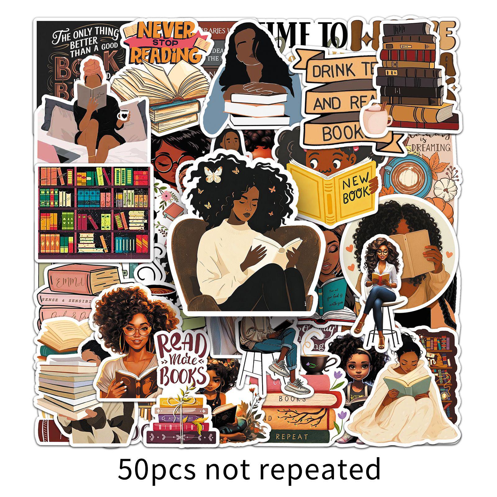 50 Sheets Black Girl Inspirational Reading Stickers - Waterproof Graffiti for Audio Desktops
50 Sheets Black Girl Inspirational Reading Stickers - Waterproof Graffiti for Audio Desktops