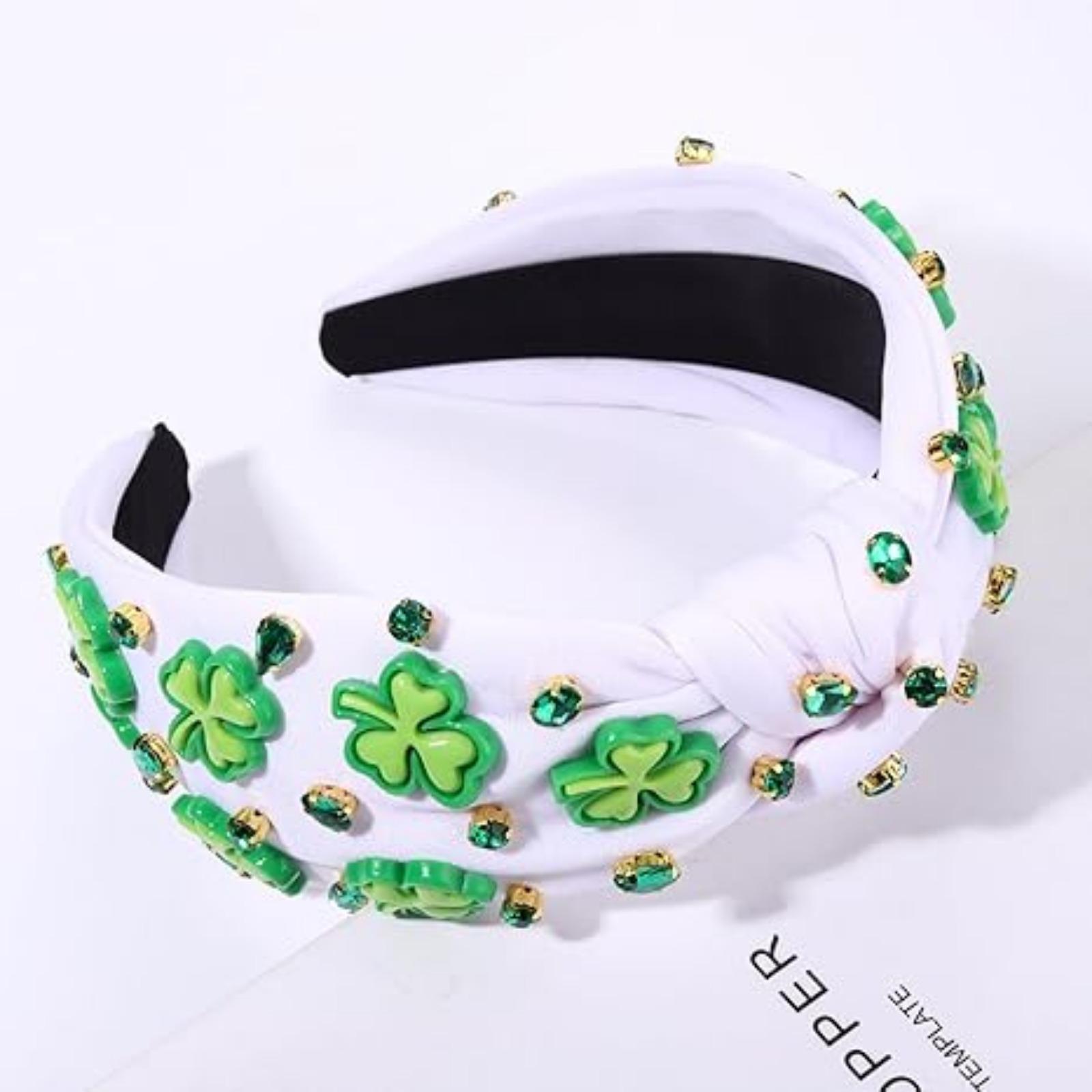 St. Patrick s Day Hair Accessories, Green Shamrock Headband for Women, Embellished Crystal Rhinestone Knotted Headband, Irish Holiday Gifts білий
St. Patrick s Day Hair Accessories, Green Shamrock Headband for Women, Embellished Crystal Rhinestone Knotted Headband, Irish Holiday Gifts білий