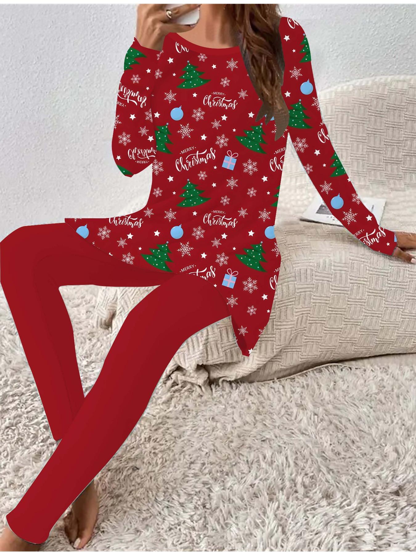 Євро-американська мода 3D Різдвяний принт Жіночий Чотирисезонний Комплект з двох предметів: Футболка з довгим рукавом + Довгі штани. Ідеальний подарунок на Новий рік та Різдво 8XL зелений
Євро-американська мода 3D Різдвяний принт Жіночий Чотирисезонний Комплект з двох предметів: Футболка з довгим рукавом + Довгі штани. Ідеальний подарунок на Новий рік та Різдво 8XL зелений