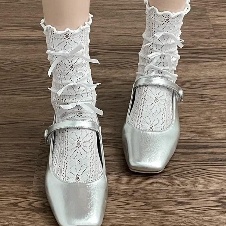 Spring And Summer Bow Hollow Flower Fungus Edge Lace Stacking Socks Japanese Jk Lolita Lace Socks Beige One size fits all белый
Spring And Summer Bow Hollow Flower Fungus Edge Lace Stacking Socks Japanese Jk Lolita Lace Socks Beige One size fits all белый