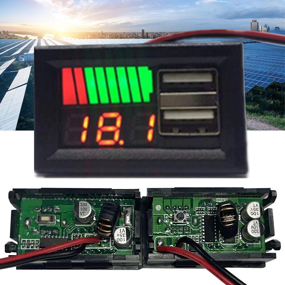 2.4A USB Power Tester Li-ion Lead acid Car Voltmeter Voltage Meter Panel Battery Capacity Indicator
2.4A USB Power Tester Li-ion Lead acid Car Voltmeter Voltage Meter Panel Battery Capacity Indicator