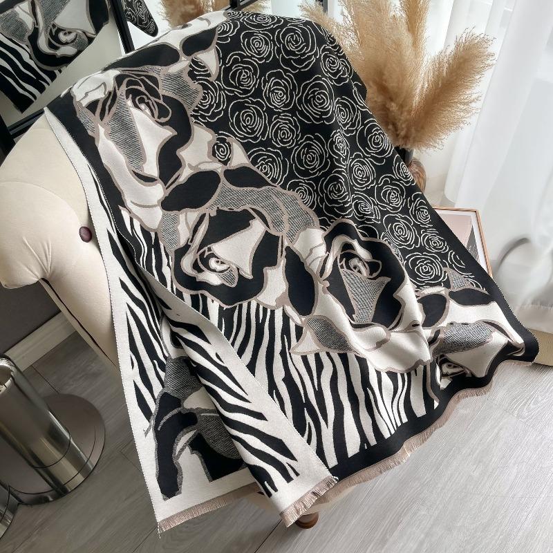 Korean & japanese style cashmere scarf - women s new autumn/winter elegant thickened warm shawl 185*65cm
Korean & japanese style cashmere scarf - women s new autumn/winter elegant thickened warm shawl 185*65cm