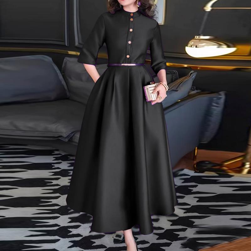 ZANZEA Женское повседневное платье с воротником-стойкой и рукавом 3/4, свободное длинное платье 4XL чёрный
ZANZEA Женское повседневное платье с воротником-стойкой и рукавом 3/4, свободное длинное платье 4XL чёрный