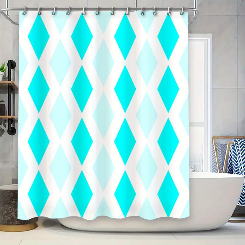 Modern Diamond Shape Shower Curtain Elegant Blue White Geometric Pattern For Bathroom Decor (84X72 Inches) W60H190(CM)-1 Pcs
Modern Diamond Shape Shower Curtain Elegant Blue White Geometric Pattern For Bathroom Decor (84X72 Inches) W60H190(CM)-1 Pcs