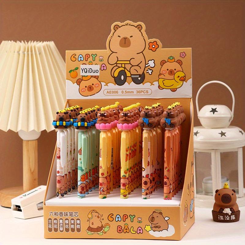 36 Pcs with Box Cute Capybara Push Neutral Pen Cartoon ST Signature Pen Student Writing Stationery 0.5mm Black Back To School Season Random style 36Pcs
36 Pcs with Box Cute Capybara Push Neutral Pen Cartoon ST Signature Pen Student Writing Stationery 0.5mm Black Back To School Season Random style 36Pcs