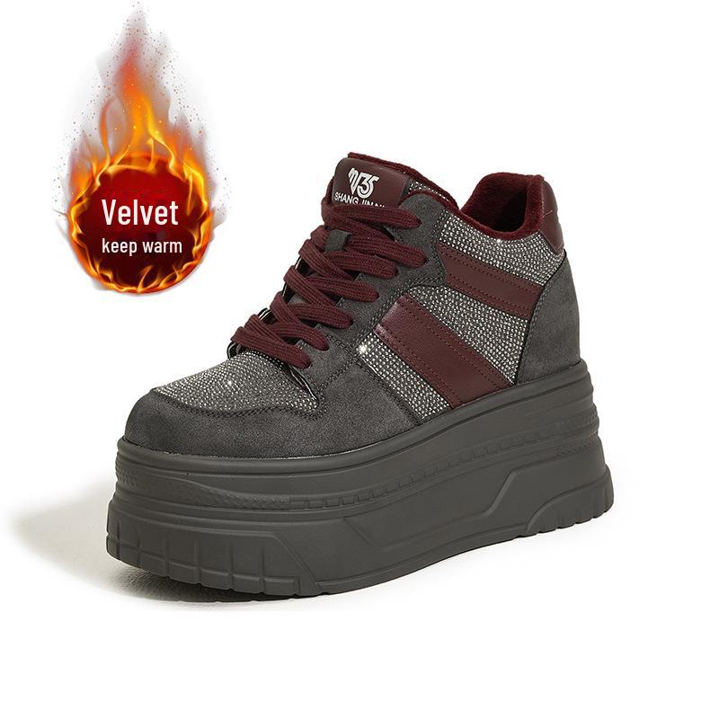 Женские высокие зимние кроссовки 2024 года со стразами, бархатом и толстой подошвой для увеличения роста и сохранения тепла 34
Женские высокие зимние кроссовки 2024 года со стразами, бархатом и толстой подошвой для увеличения роста и сохранения тепла 34