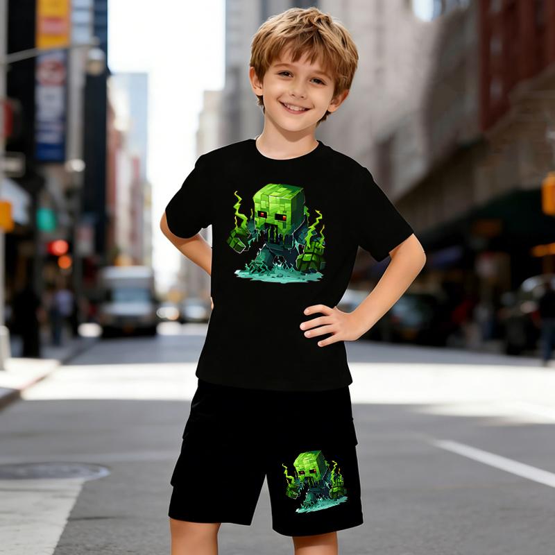 Boys 2 Piece Cute Cartoon Pattern Print Outfit, Short Sleeve T-Shirt and Shorts Set for Kids Age 5-14,Black and White Sporty Casual Summer Clothes 5-6 Years чёрный
Boys 2 Piece Cute Cartoon Pattern Print Outfit, Short Sleeve T-Shirt and Shorts Set for Kids Age 5-14,Black and White Sporty Casual Summer Clothes 5-6 Years чёрный