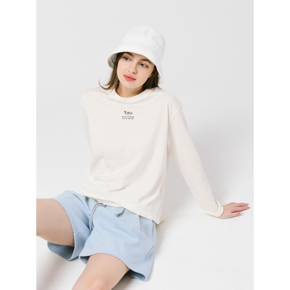 LORDLOAR Roro Print Basic Long Sleeve TShirt IVORY 
LORDLOAR Roro Print Basic Long Sleeve TShirt IVORY