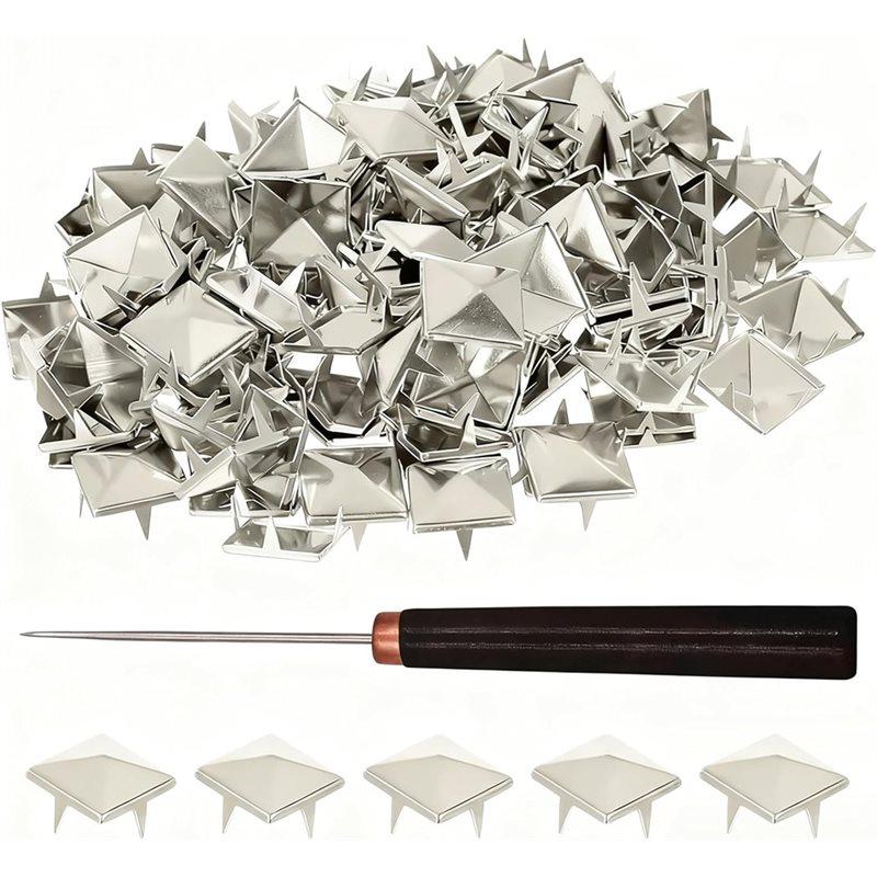 HHO-Four-Jaw Square Metal Studs For Clothing, 10 Mm Silver Pyramid Studs For Clothing, Crafts, DIY
HHO-Four-Jaw Square Metal Studs For Clothing, 10 Mm Silver Pyramid Studs For Clothing, Crafts, DIY