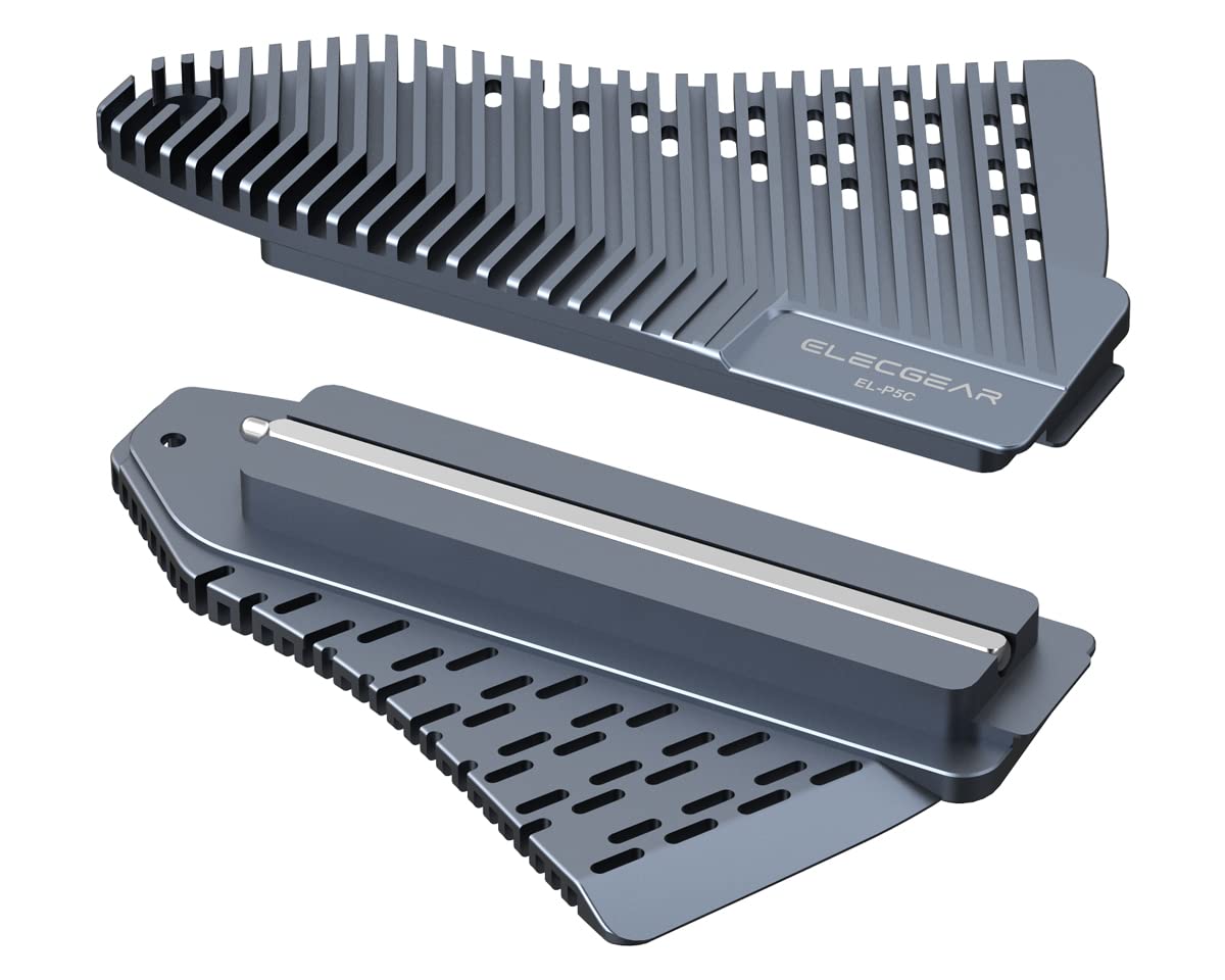 ElecGear PS5 NVMe SSD Heat Pipe Solid Aluminum Heatsink Cooler for PlayStation 5 Internal PCIe NVMe Gen4 Gaming with Thermal Pad and Redesigned SSD
ElecGear PS5 NVMe SSD Heat Pipe Solid Aluminum Heatsink Cooler for PlayStation 5 Internal PCIe NVMe Gen4 Gaming with Thermal Pad and Redesigned SSD