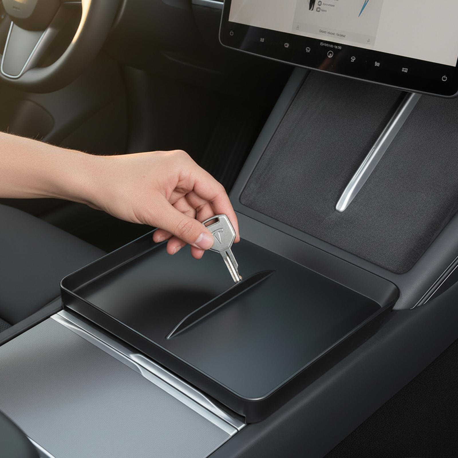 Center Console Armrest Storage Tray Car Interior Box Phone Holder for Model 3
Center Console Armrest Storage Tray Car Interior Box Phone Holder for Model 3