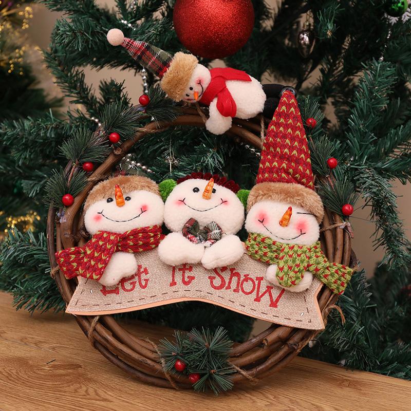 Christmas Decoration Supplies Old Man Snowman Elk Rattan Ring Pendant Small Work Rattan Garland Hanging Ornament
Christmas Decoration Supplies Old Man Snowman Elk Rattan Ring Pendant Small Work Rattan Garland Hanging Ornament