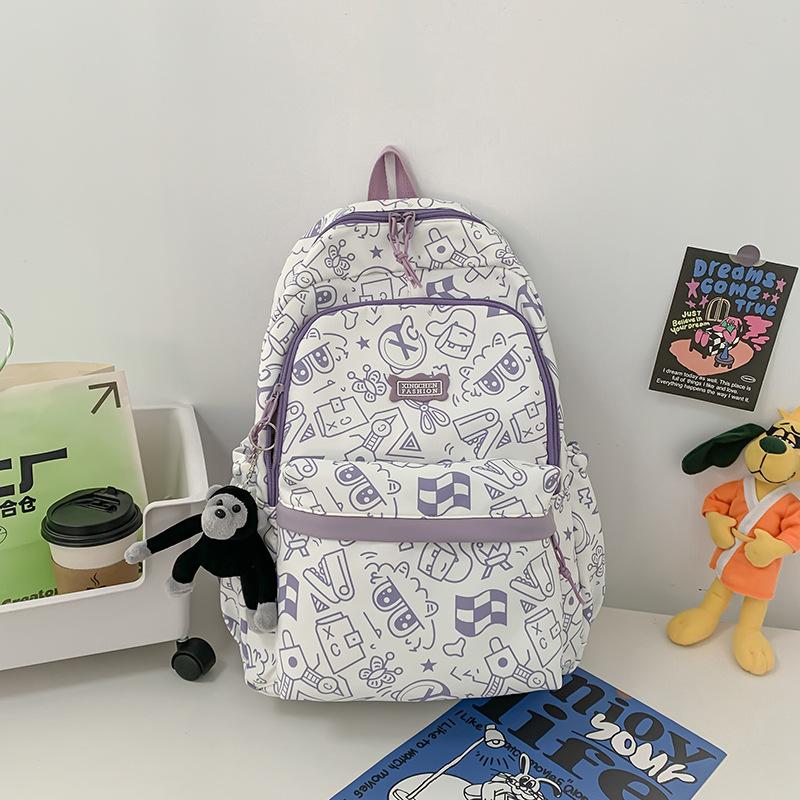 New student schoolbag niche graffiti couple cute backpack student large capacity backpack фіолетовий
New student schoolbag niche graffiti couple cute backpack student large capacity backpack фіолетовий