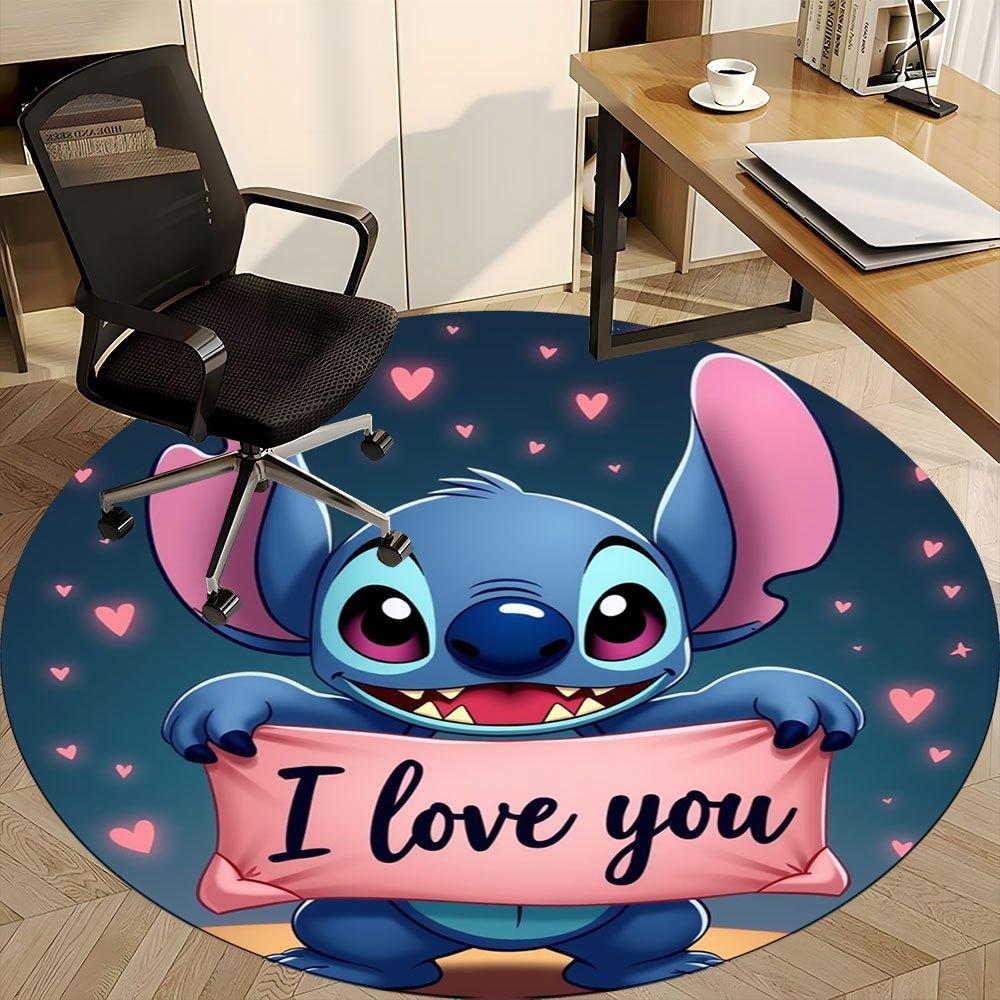 1pc I Love You Stitch Cartoon Design Round Rug - Office Carpet, Chair Mat, Non-Slip Flooring Decor for Home Office Living Room Bedroom Home Room-04121 80cm by 80cm
1pc I Love You Stitch Cartoon Design Round Rug - Office Carpet, Chair Mat, Non-Slip Flooring Decor for Home Office Living Room Bedroom Home Room-04121 80cm by 80cm