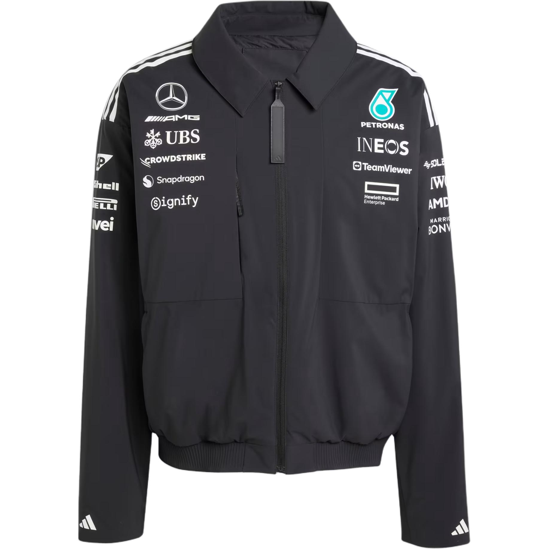 Adidas X Mercedes-Amg Collaboration Mercedes - Amg Ss25 Petronas F1 Team Comfortable Striped Loose Fit Zip Jacket Men Jacket Black JX0748 2XL
Adidas X Mercedes-Amg Collaboration Mercedes - Amg Ss25 Petronas F1 Team Comfortable Striped Loose Fit Zip Jacket Men Jacket Black JX0748 2XL
