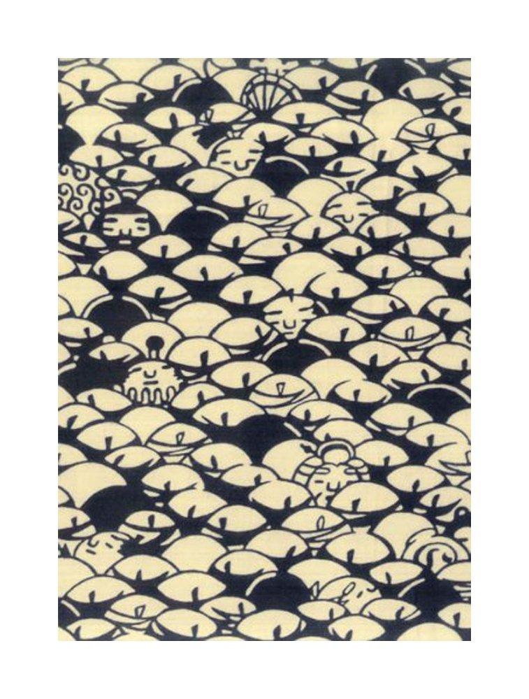 Tenugui made in Waiwai Niwa-zome (hand towel) - Chu-sen dyeing, 100% cotton, Japan,
Tenugui made in Waiwai Niwa-zome (hand towel) - Chu-sen dyeing, 100% cotton, Japan,