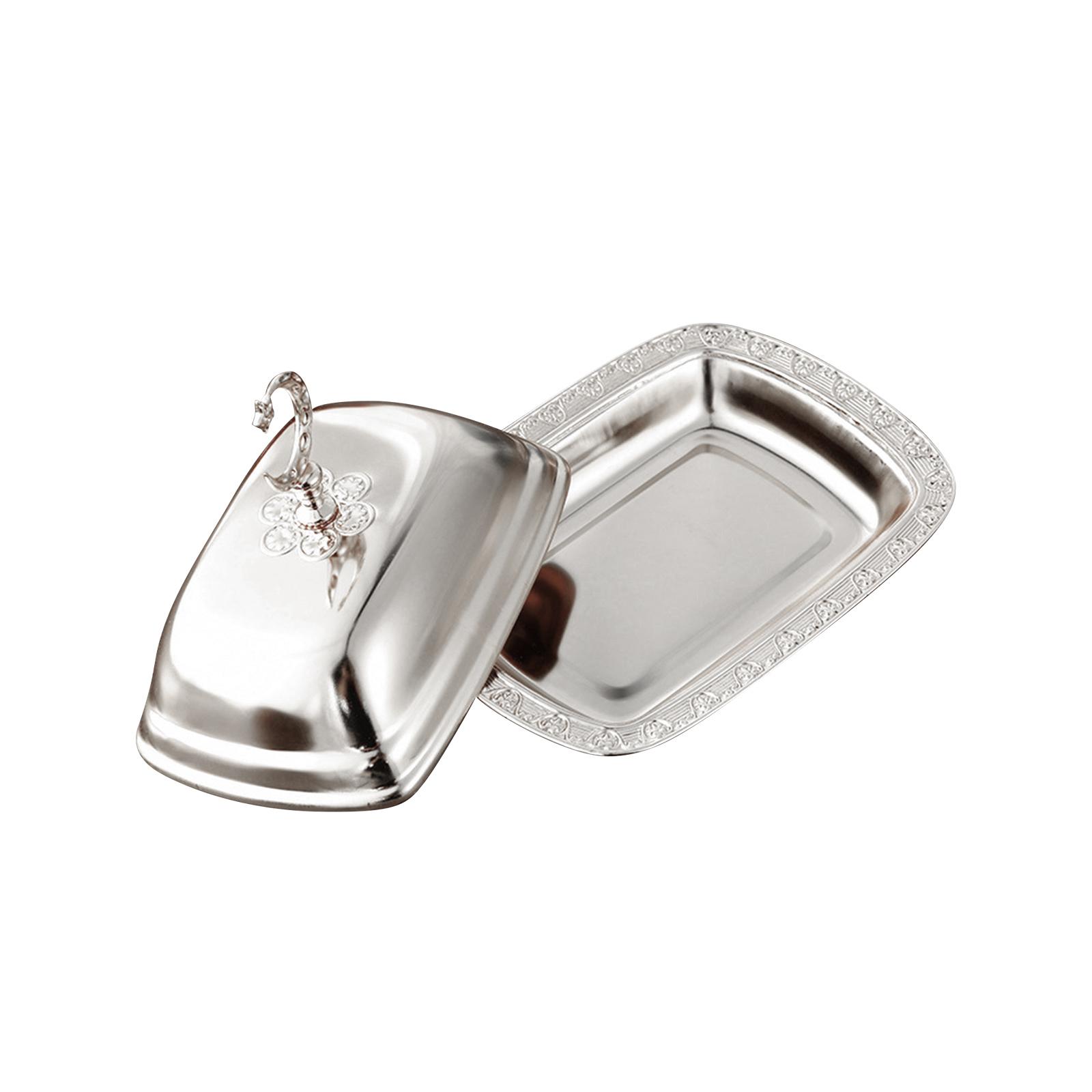 Butter Dish Home Storage Plates Covered Butter Tray Snack Fruit Serving Plates срібний
Butter Dish Home Storage Plates Covered Butter Tray Snack Fruit Serving Plates срібний