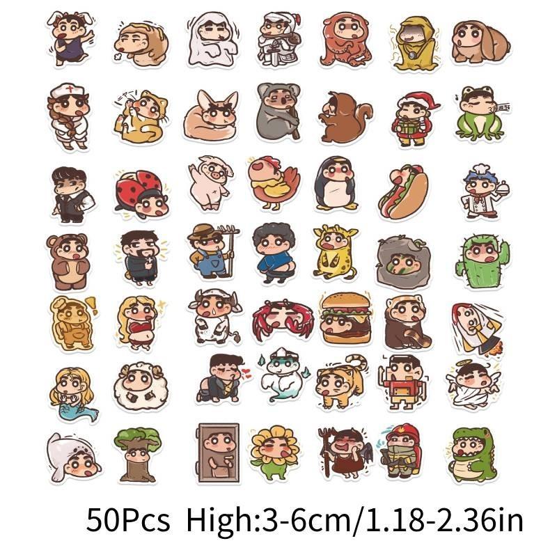 50pcs Crayon Shinchan Dress Up Stickers Guitar Notebook Trunk Decals Waterproof
50pcs Crayon Shinchan Dress Up Stickers Guitar Notebook Trunk Decals Waterproof