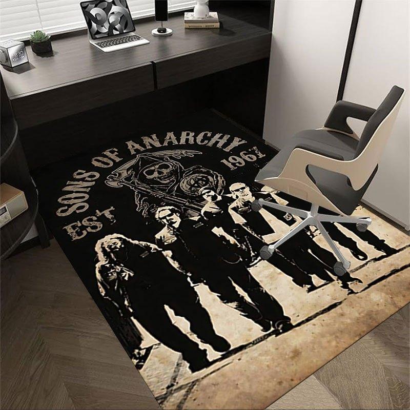 1pc Sons of Anarchy themed Office Carpet Chair Mats - durable polyester rug for home theater, office, dorm room decor - tA36 60cm by 90cm
1pc Sons of Anarchy themed Office Carpet Chair Mats - durable polyester rug for home theater, office, dorm room decor - tA36 60cm by 90cm