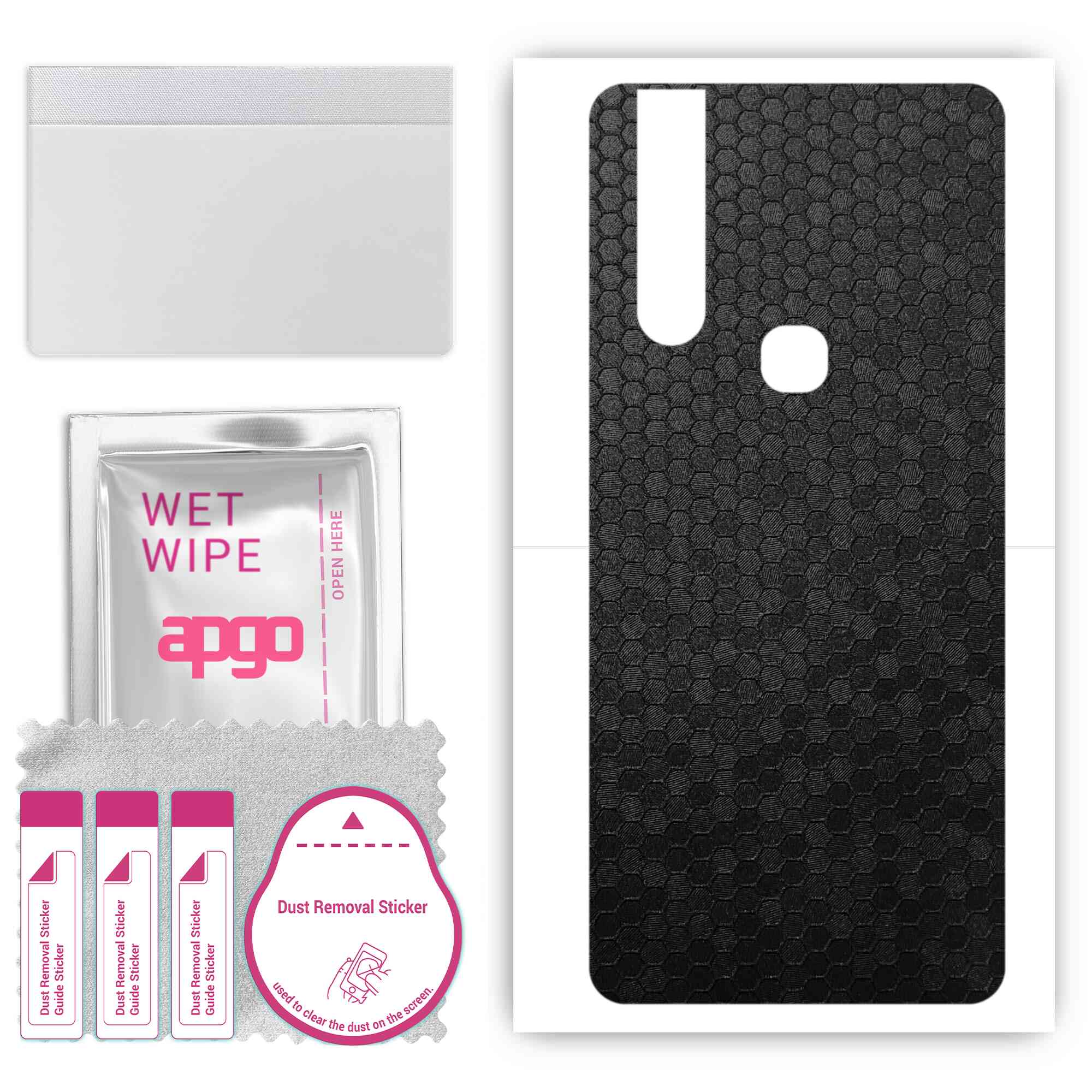 apgo Protective Skin Sticker for the back compatible with vivo V15, Wrap Film, Foil, Vinyl - Pattern Black Honeycomb
apgo Protective Skin Sticker for the back compatible with vivo V15, Wrap Film, Foil, Vinyl - Pattern Black Honeycomb