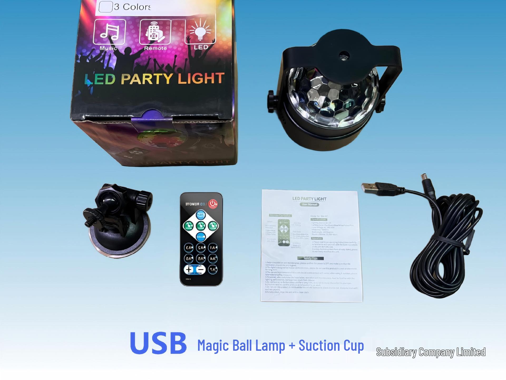 Автомобільний USB LED Сценічний Світло - Барвиста Звукоактивована Обертова Магічна Куля USB Magic Ball, No Suction Cup, 4m Cable
Автомобільний USB LED Сценічний Світло - Барвиста Звукоактивована Обертова Магічна Куля USB Magic Ball, No Suction Cup, 4m Cable