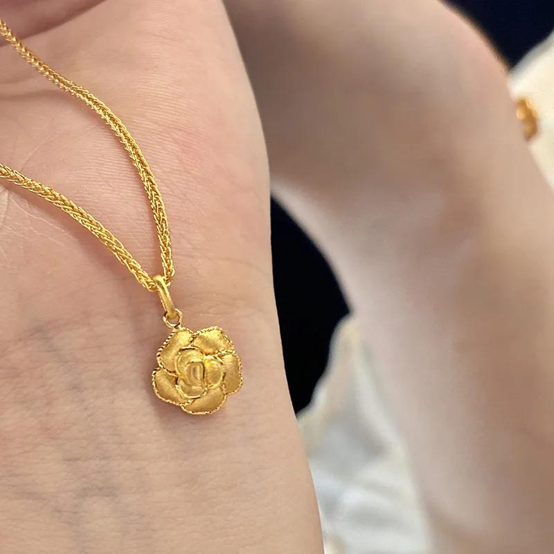 Gentle Style Brushed Rose flower Necklace Fashionable Retro Light Luxury collarbone chain Pendant Wedding fine gift 45cm золотий
Gentle Style Brushed Rose flower Necklace Fashionable Retro Light Luxury collarbone chain Pendant Wedding fine gift 45cm золотий