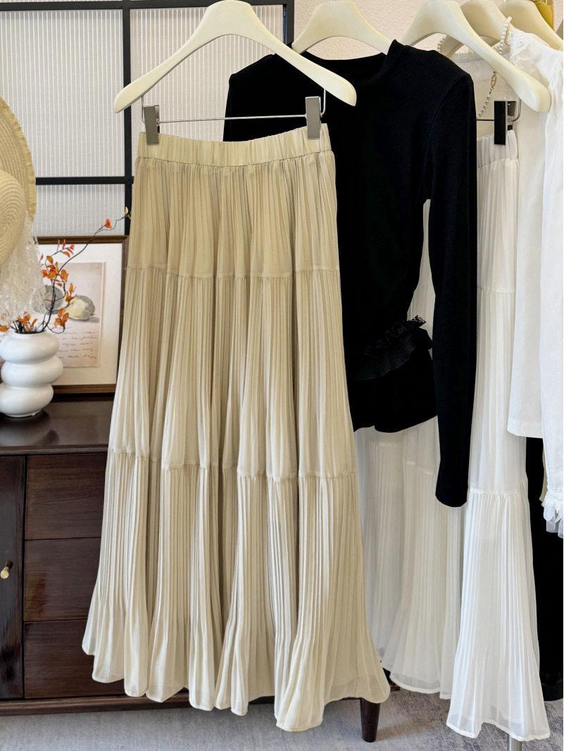 White Chiffon High-Waist Slim A-line Fairy Pleated Skirt - Spring/Summer 2026 Collection One Size
White Chiffon High-Waist Slim A-line Fairy Pleated Skirt - Spring/Summer 2026 Collection One Size