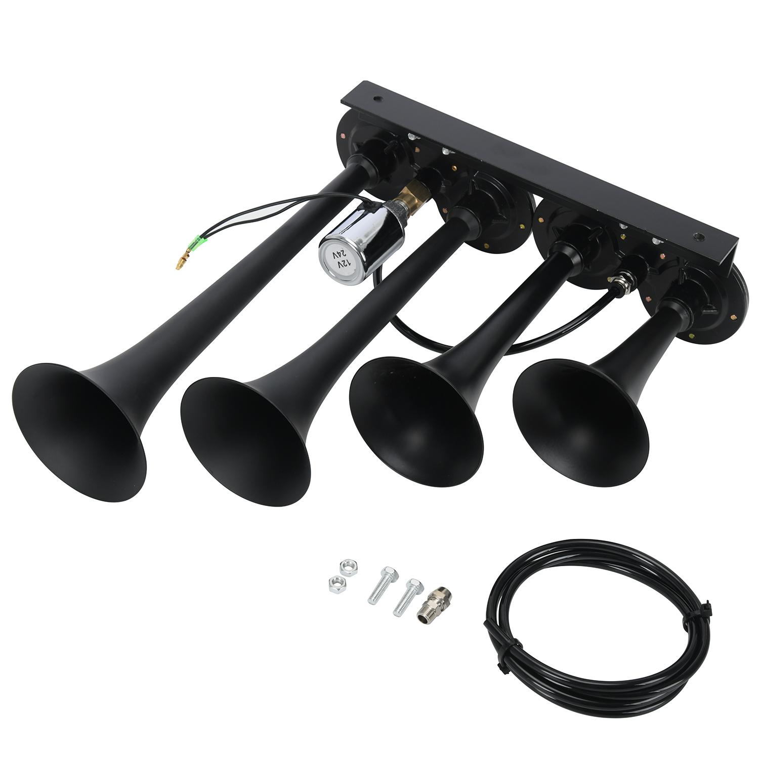 Универсальный 12 В/24 В, супер громкий 185 дБ, 4 трубных поезда, комплект воздушных звуковых сигналов, воздушный компрессор, супер громкие электрические воздушные звуковые сигналы для лодок-внедорожников
Универсальный 12 В/24 В, супер громкий 185 дБ, 4 трубных поезда, комплект воздушных звуковых сигналов, воздушный компрессор, супер громкие электрические воздушные звуковые сигналы для лодок-внедорожников