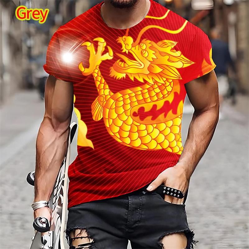 Fashion Chinese Dragon Pattern T-Shirt For Men Animal 3D Printed Tees 6XL
Fashion Chinese Dragon Pattern T-Shirt For Men Animal 3D Printed Tees 6XL