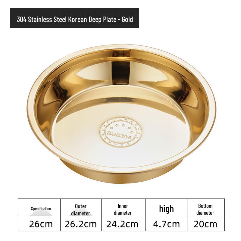 304 Stainless Steel Deep Serving Plates (Set of 5)
304 Stainless Steel Deep Serving Plates (Set of 5)