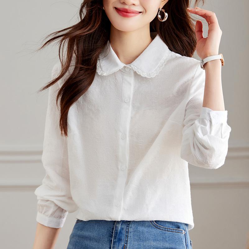 New Spring Jacquard Design Shirt for Women s Fashionable Simple Age-reducing Base Shirt for Women XXL фіолетовий
New Spring Jacquard Design Shirt for Women s Fashionable Simple Age-reducing Base Shirt for Women XXL фіолетовий