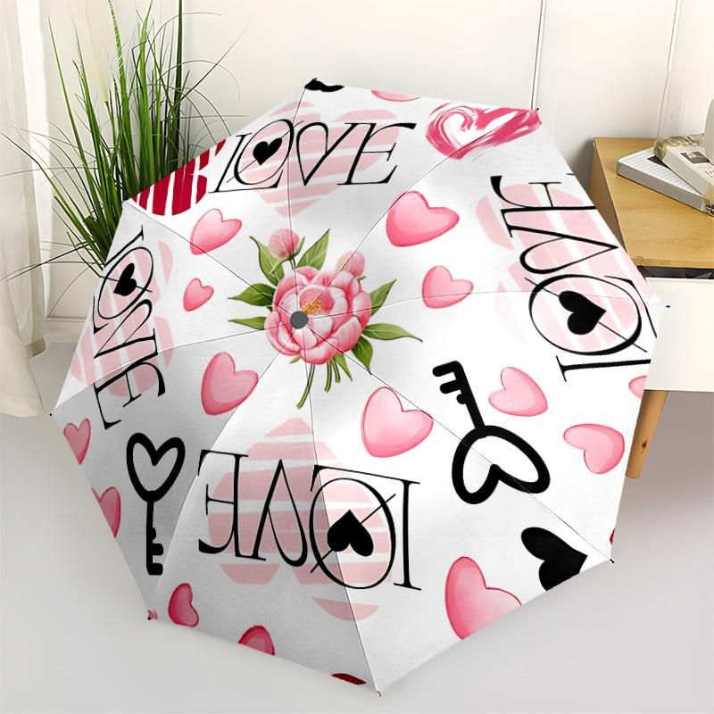 1pc Love Hearts Automatic Opening/Closing Folding Umbrella with 8 Ribs, Plastic Handle, Windproof Portable Sunshade Umbrella yy251222199
1pc Love Hearts Automatic Opening/Closing Folding Umbrella with 8 Ribs, Plastic Handle, Windproof Portable Sunshade Umbrella yy251222199