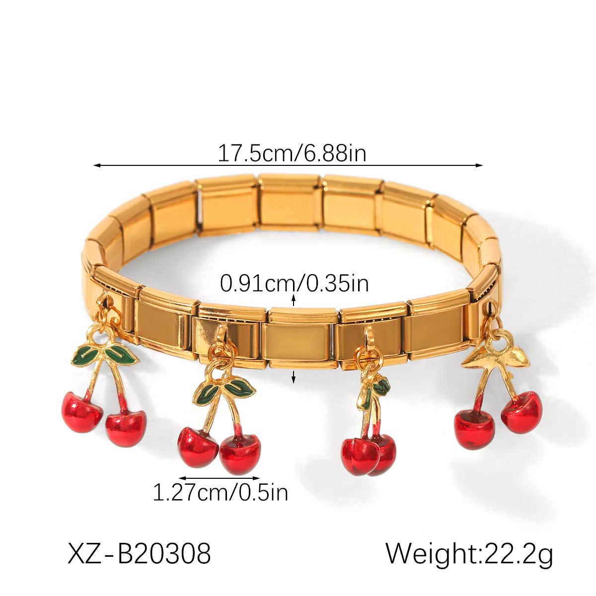 Trendy Stainless Steel Cherry Pendant Adjustable Bracelet for Women
Trendy Stainless Steel Cherry Pendant Adjustable Bracelet for Women