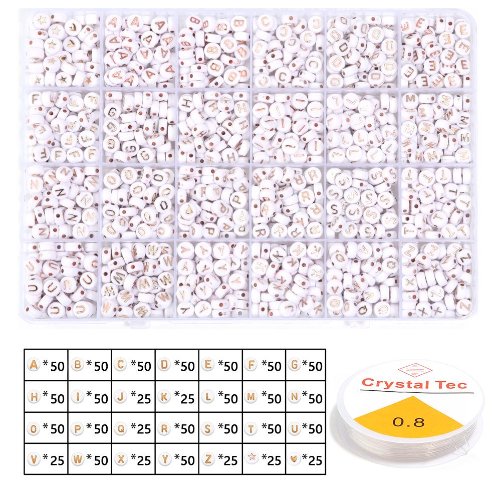 1200pcs/box Acrylic Letter Beads Kits Flat Round Loose Beads With Stretch Cord For Jewelry Making DIY Bracelet Necklace Supplies
1200pcs/box Acrylic Letter Beads Kits Flat Round Loose Beads With Stretch Cord For Jewelry Making DIY Bracelet Necklace Supplies