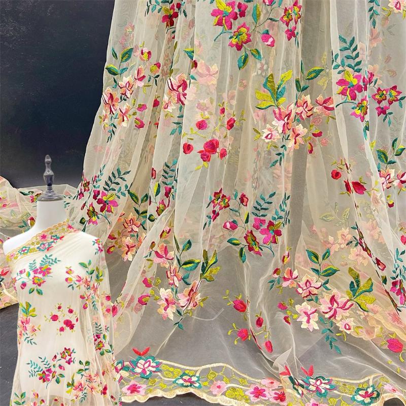 Encrypted Flower Embroidery Fabric Water-soluble Soft Lace Sheer Summer Trsnsparent Cloth for DIY Mesh Dress Shirt Sexy Romantic 1 Yards
Encrypted Flower Embroidery Fabric Water-soluble Soft Lace Sheer Summer Trsnsparent Cloth for DIY Mesh Dress Shirt Sexy Romantic 1 Yards