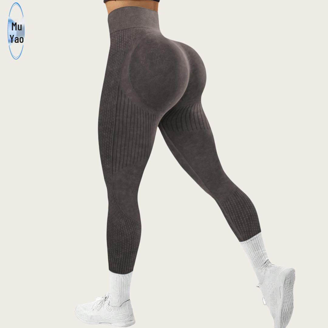 High-Waist Seamless Yoga Pants with Sand Wash & Butt Lift - Women s Frosted Finish Running Tights Small
High-Waist Seamless Yoga Pants with Sand Wash & Butt Lift - Women s Frosted Finish Running Tights Small