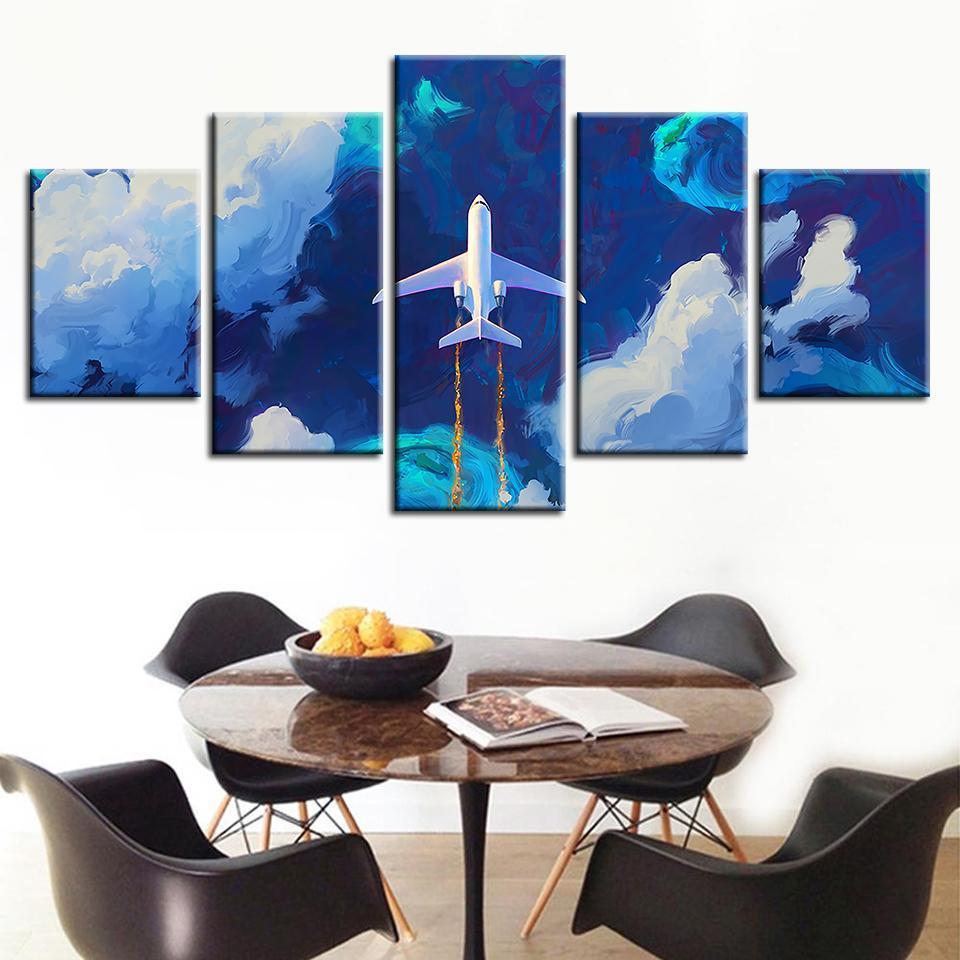 Настенная картина на холсте, рамка, 5 панелей, самолет в полете, печатные модульные картины, домашний современный декор, украшение для гостиной, без рамки
Настенная картина на холсте, рамка, 5 панелей, самолет в полете, печатные модульные картины, домашний современный декор, украшение для гостиной, без рамки